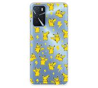 Housse pour OPPO A16 - A16s - A54s Officiel Pokemon, Motif Pikachu pour protéger votre téléphone - Coque OPPO en silicone souple avec licence officielle Pokémon