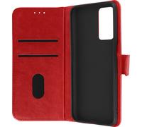 Housse pour Oppo A16 et A16s Clapet Portefeuille Fonction Support vidéo Rouge