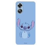 Housse pour OPPO A17 Disney Stitch Bleu pour protéger votre téléphone portable Coque OPPO en silicone souple avec licence officielle Lilo & Stitch