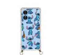 Housse pour OPPO A17 Officiel de Lilo & Stitch Motif Pendentif Transparent pour protéger votre téléphone - Choisissez le type de coque que vous aimez avec licence officielle Disney