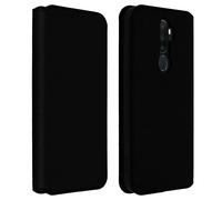 Étui Portefeuille - AVIZAR - Oppo A5 2020 et A9 2020 - Éco-cuir - Noir - Protection complète