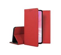 Housse pour Oppo A77 5G / A57 4G / 5G / Realme Narzo 50 5G - etui coque pochette portefeuille + film ecran - ROUGE MAGNET -