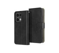 Housse pour Oppo Reno 13 Portefeuille avec Languette Magnétique Noir