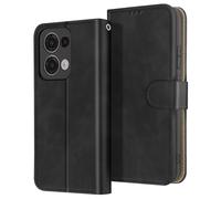 Housse pour Oppo Reno 13 Portefeuille avec Languette Magnétique Noir
