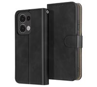 Housse pour Oppo Reno 13 Portefeuille avec Languette Magnétique Noir