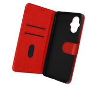 Housse pour Oppo Reno 8 Lite 5G Clapet Portefeuille Fonction Support Vidéo Rouge