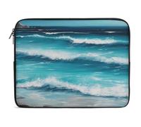 Housse pour ordinateur portable 10-17" Turquoise Beach Original Seascape - Housse ultra fine en néoprène léger pour ordinateur portable