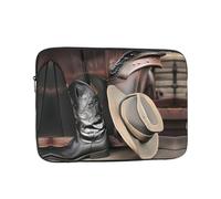 Housse pour ordinateur portable 10" Motif chapeau de cowboy Noir
