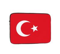 Housse pour ordinateur portable 10" Motif drapeau de la Turquie - Convient pour les trajets et les voyages.