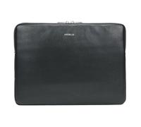 Housse pour Ordinateur Portable 12.5 -14 , Pochette en Similicuir Déperlant Compatible MacBook Air et MacBook Pro 13.3 , Laptop Sleeve, Noir et Argent