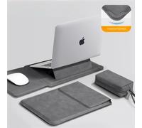 Housse pour ordinateur portable 13 14 15 15.6 16 pouces pour Huawei HP DELL, sac pour Macbook Air Pro 13 13.6 M4, étui pour ordinateur portable avec support pour hommes et femmes khaki Set
