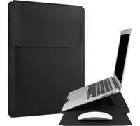 Housse Pour Ordinateur Portable 13 14 Pouces,Étui En Cuir Étanche Avec Support Réglable Compatible Avec Macbook Pro13,14/Macbook Air M1 M2/For 13''-14'' Dell Asus Acer Surface-Noir[L1775] Noir