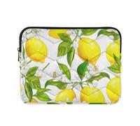 Housse pour ordinateur portable 13,5" Jaune vif Citrons blancs
