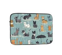 Housse pour ordinateur portable 13" étanche et résistante aux chocs - Housse de transport légère pour ordinateur portable - Pluie de chats et chiens