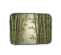 Housse pour ordinateur portable 13" Motif forêt de bambou Vert