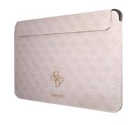Guess Housse pour ordinateur portable 13" GUCS13G4GFPI Saffiano motif 4G logo métal Rose