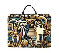 Housse pour ordinateur portable 14" avec fermeture éclair Motif symboles égyptiens anciens