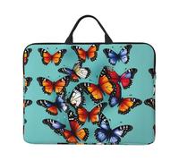 Housse pour ordinateur portable 14" avec imprimé citrouille d'Halloween - Poignée portable, voyage d'affaires, déplacement, poche pour accessoires, Papillon et violoncelle 2, Taille unique