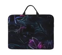 Housse pour ordinateur portable 14" avec poignée pour ordinateur portable et tablette Motif mystère Noir