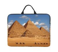 Housse pour ordinateur portable 14" en tissu Oxford avec poignée pour ordinateur portable d'affaires, voyage, bureau, école (empreintes d'animaux)
