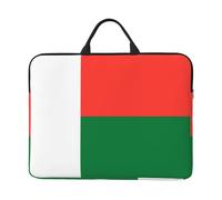 Housse pour ordinateur portable 14" Motif drapeau de Madagascar - Poignée portable, voyage d'affaires, poche pour accessoires pour ordinateur portable, tablette
