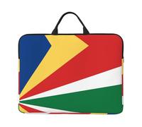 Housse pour ordinateur portable 14" Motif drapeau des Seychelles - Poignée portable, voyage d'affaires, poche pour accessoires pour ordinateur portable, tablette