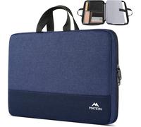 Housse Pour Ordinateur Portable 15,6 Pouces, Avec Poignée, Design Résistant Aux Rayures, Compatible Avec Les Sacs Pour Ordinateurs Portables Hp, Lenovo, Dell, Acer, Asus, Etc, Bleu Foncé Bleu