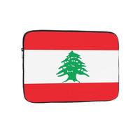 Housse pour ordinateur portable 15" Motif drapeau du Liban Pour ordinateur portable professionnel, décontracté ou école