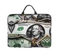 Housse pour ordinateur portable 16,5 x 12,2" - Motif billets de banque - Compatible avec les ordinateurs portables de 14" pour un rangement facile