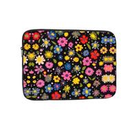 Housse pour ordinateur portable à motif floral - Accessoire essentiel pour les trajets et le bureau - 17"
