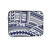 Housse pour ordinateur portable à motif tribal de Polynésienne bleu de Maori Housse d'ordinateur portable tendance et légère pour tablette d'ordinateur portable de 10 à 17 pouces, Noir , 15 inch