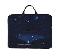 Housse pour ordinateur portable à motif vue nocturne bleu foncé (41,9 x 31 cm), coque de protection anti-collision, design portable