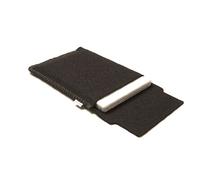 Housse pour ordinateur portable - Anthracite chiné - 3 mm d'épaisseur - En feutre de laine - Cousu à la main avec une couture de chaîne - Pour tous les modèles actuels d'Apple et autres - 11" - Gris anthracite