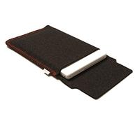 Housse pour ordinateur portable Apple Anthracite chiné 3 mm d'épaisseur Feutrine cousue à la main avec une jolie couture de chaîne