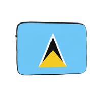 Housse pour ordinateur portable avec drapeau de Sainte Lucie imprimée 13 pouces