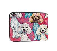Housse pour ordinateur portable avec imprimé caniches - Protection portable compacte pour appareils de 15", tablette, travail, voyage et bureau