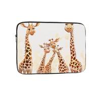 Housse pour ordinateur portable avec imprimé girafes mignonnes et amusantes, protection compacte et portable pour appareils de 30,5 cm, tablette, travail, voyage et utilisation au bureau