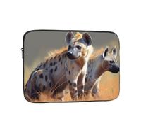 Housse pour ordinateur portable avec imprimé hyène d'animaux - Protection compacte et portable pour appareils de 15" - Pour le travail, les voyages et le bureau