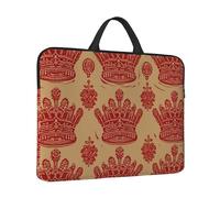 Housse pour ordinateur portable avec poignée et couronne rouge
