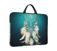 Housse pour ordinateur portable avec poignée Motif attrape-rêves Blanc