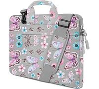 Housse pour Ordinateur Portable avec Sangle, 17 17,3 Pouce Sacs à Bandoulière TSA Sac de Transport PC Compatible avec HP, Dell, Lenovo et Asus -B02F01