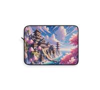 Housse pour ordinateur portable château japonais majestueux Château By Sea Housse pour ordinateur portable Kawaii Housse souple pour ordinateur portable Décoration de notre ordinateur portable