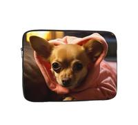 Housse pour ordinateur portable de 10 pouces, imperméable, résistante aux chocs, sac de transport léger pour ordinateur portable Chihuahua déprimé