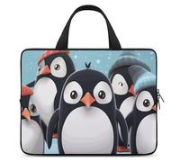 Housse pour ordinateur portable de 10 pouces - Motif pingouins mignons - Ultra-fine - Étanche - Avec dragonne