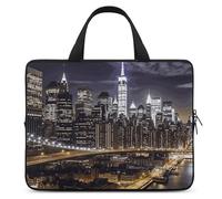 Housse pour ordinateur portable de 10 pouces ultra fine et imperméable avec dragonne Motif New York Night