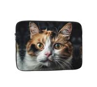 Housse pour ordinateur portable de 10" - Résistante à l'eau - Motif chats et grands yeux - Pour homme et femme
