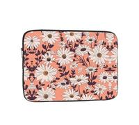 Housse pour ordinateur portable de 12" - Résistante à l'eau - Compatible avec les hommes et les femmes - Motif marguerites