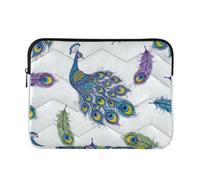 Housse pour ordinateur portable de 13 à 14 pouces avec plumes de paon pour ordinateur portable 13,6"