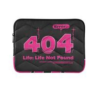 Housse pour ordinateur portable de 13 à 14 pouces - Sac d'ordinateur cool 404 Error Life Not Found avec fermeture éclair pour voyage de travail
