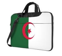 Housse pour ordinateur portable de 13 à 15,6" avec motif drapeau de l'Algérie, noir, 14 inch
